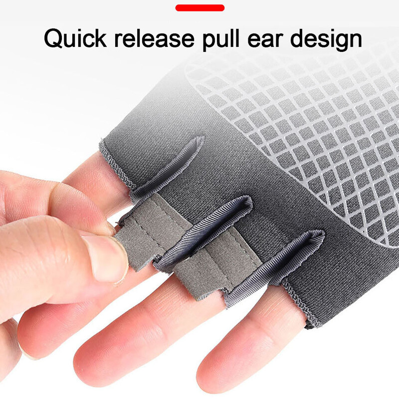 1 par rukavica za dizanje utega Pola prsta Neklizajuće dlanove Fitness trening rukavice s vodoravnom šipkom Oprema s bučicama otporna na habanje