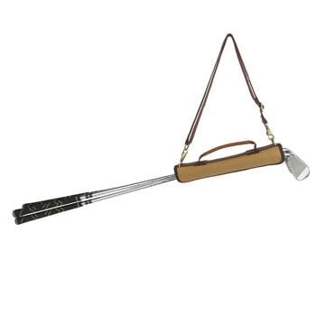 Tourbon Design Vintage Golf Club Carrier Επένδυση Προστασία Αποθήκευσης Καμβάς & Δερμάτινη θήκη για όπλο γκολφ