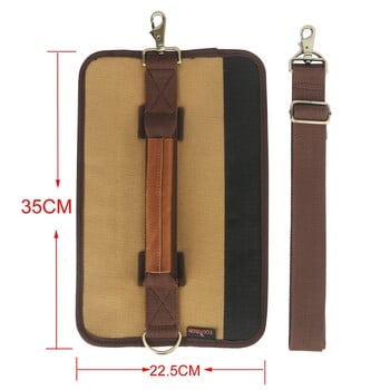 Tourbon Design Vintage Golf Club Carrier Επένδυση Προστασία Αποθήκευσης Καμβάς & Δερμάτινη θήκη για όπλο γκολφ