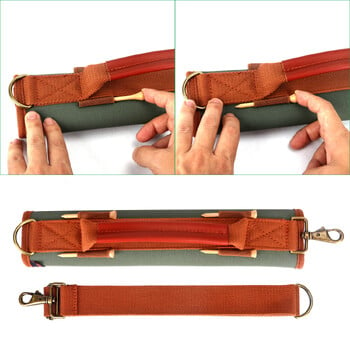 Tourbon Design Vintage Golf Club Carrier Επένδυση Προστασία Αποθήκευσης Καμβάς & Δερμάτινη θήκη για όπλο γκολφ