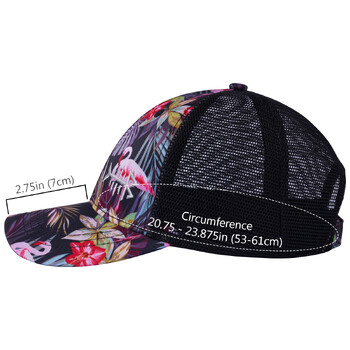 Bassdash Altimate Fishing Golf Hat Mesh Back For Men, Women Adjustable Baseball Trucker Peaked Cap Flamingo Camouflage Print