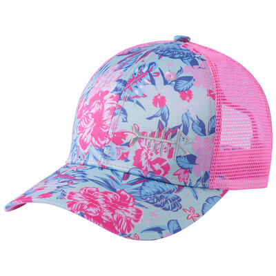 Bassdash Altimate Fishing Καπέλο Γκολφ Διχτυωτό Πλέγμα για Άντρες Γυναικεία Ρυθμιζόμενο Baseball Trucker Εκτύπωση καμουφλάζ με καπέλο φλαμίνγκο