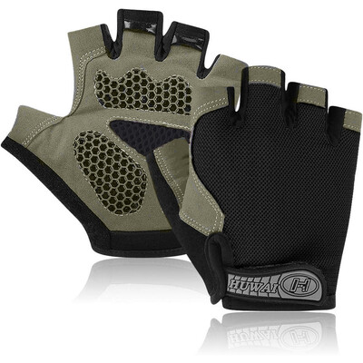 1 ζεύγος γάντια ποδηλασίας, γάντι MTB ποδήλατο μισού δακτύλου, αντιολισθητικό γάντι που απορροφά τους κραδασμούς για γυμναστική για υπαίθρια σπορ για άνδρες γυναίκες