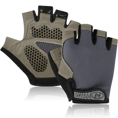 1 ζεύγος γάντια ποδηλασίας, γάντι MTB ποδήλατο μισού δακτύλου, αντιολισθητικό γάντι που απορροφά τους κραδασμούς για γυμναστική για υπαίθρια σπορ για άνδρες γυναίκες