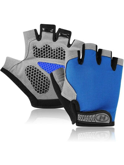 1 ζεύγος γάντια ποδηλασίας, γάντι MTB ποδήλατο μισού δακτύλου, αντιολισθητικό γάντι που απορροφά τους κραδασμούς για γυμναστική για υπαίθρια σπορ για άνδρες γυναίκες