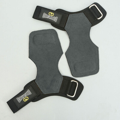 1 Ζεύγος λαβές ανύψωσης βαρών από δέρμα αγελάδας με λουράκι καρπού με προστασία παλάμης, αντιολισθητικά λουριά ανύψωσης για άρση βαρών Deadlifts Pull Ups