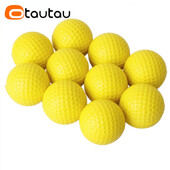 OTAUTAU 10 kom žute loptice za golf od PU pjene promjera 42,6 mm, elastične spužve, vježbanje u zatvorenom prostoru na otvorenom