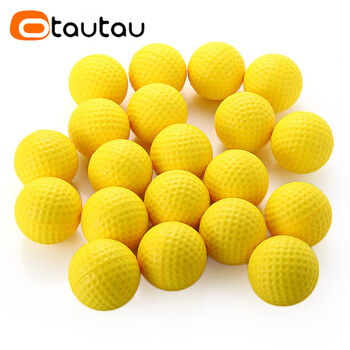 OTAUTAU 10Pcs Yellow PU Foam Golf Balls Diameter 42,6mm Sponge Elastic Indoor Outdoor Practice Training