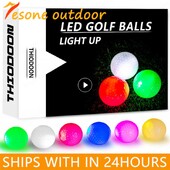 Μπάλες του γκολφ LED για νυχτερινή λάμψη στο σκοτάδι μπάλα του γκολφ Εξαιρετικά φωτεινά έξι χρώματα για την επιλογή σας Καλύτερο δώρο γκολφ για παίκτες του γκολφ Αθλητική μπάλα