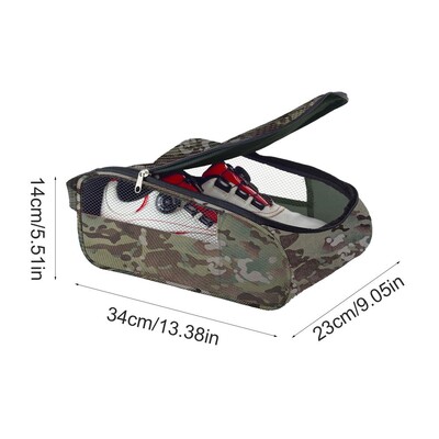 Τσάντα παπουτσιών γκολφ Αθλητική τσάντα παπουτσιών με διπλό φερμουάρ και αερισμό Τσάντες μεταφοράς αθλητικών παπουτσιών Τσάντα αθλητικών παπουτσιών Πτυσσόμενη θήκη ταξιδιού για παπούτσια