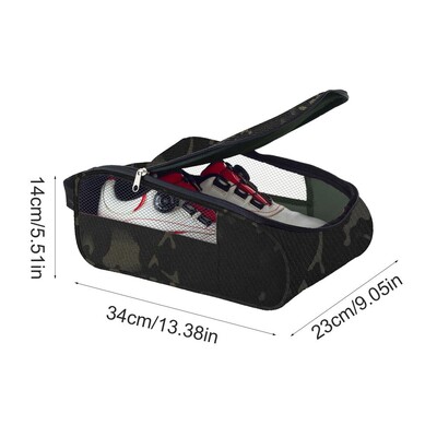 Τσάντα παπουτσιών γκολφ Αθλητική τσάντα παπουτσιών με διπλό φερμουάρ και αερισμό Τσάντες μεταφοράς αθλητικών παπουτσιών Τσάντα αθλητικών παπουτσιών Πτυσσόμενη θήκη ταξιδιού για παπούτσια