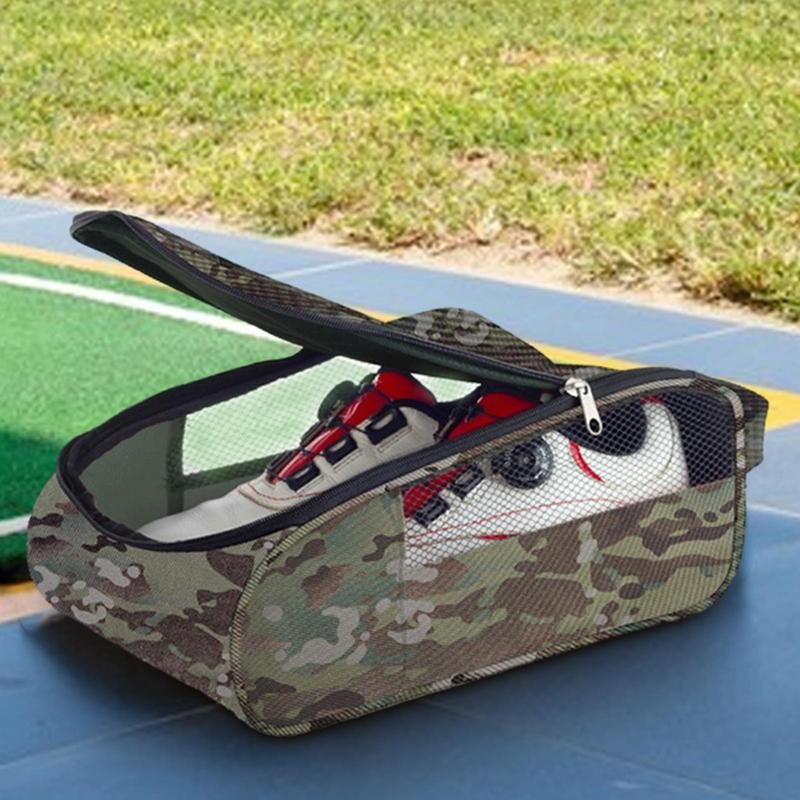 Τσάντα παπουτσιών γκολφ Αθλητική τσάντα παπουτσιών με διπλό φερμουάρ και αερισμό Τσάντες μεταφοράς αθλητικών παπουτσιών Τσάντα αθλητικών παπουτσιών Πτυσσόμενη θήκη ταξιδιού για παπούτσια