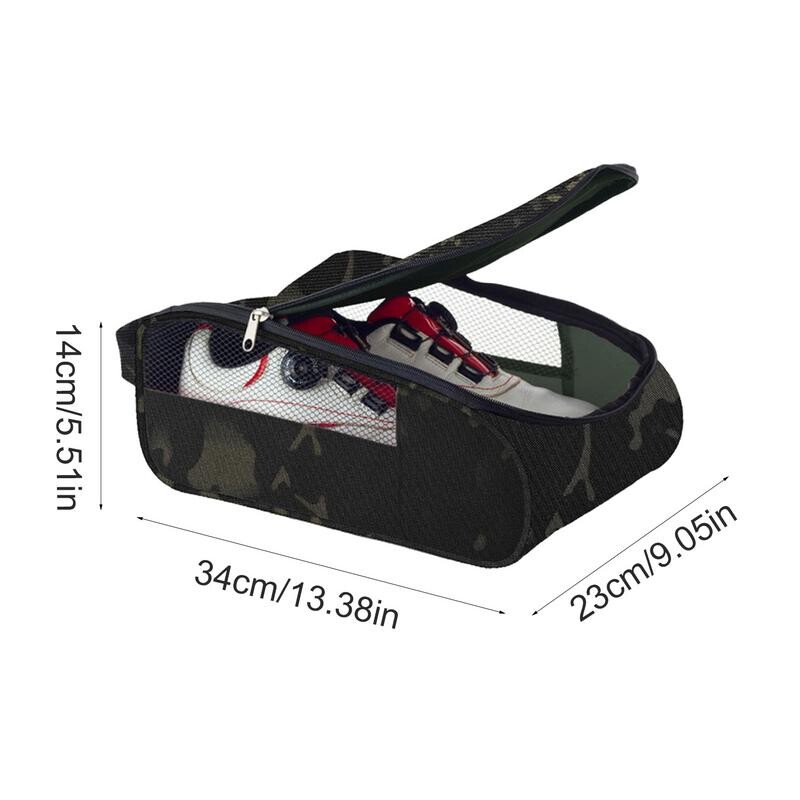 Τσάντα παπουτσιών γκολφ Αθλητική τσάντα παπουτσιών με διπλό φερμουάρ και αερισμό Τσάντες μεταφοράς αθλητικών παπουτσιών Τσάντα αθλητικών παπουτσιών Πτυσσόμενη θήκη ταξιδιού για παπούτσια