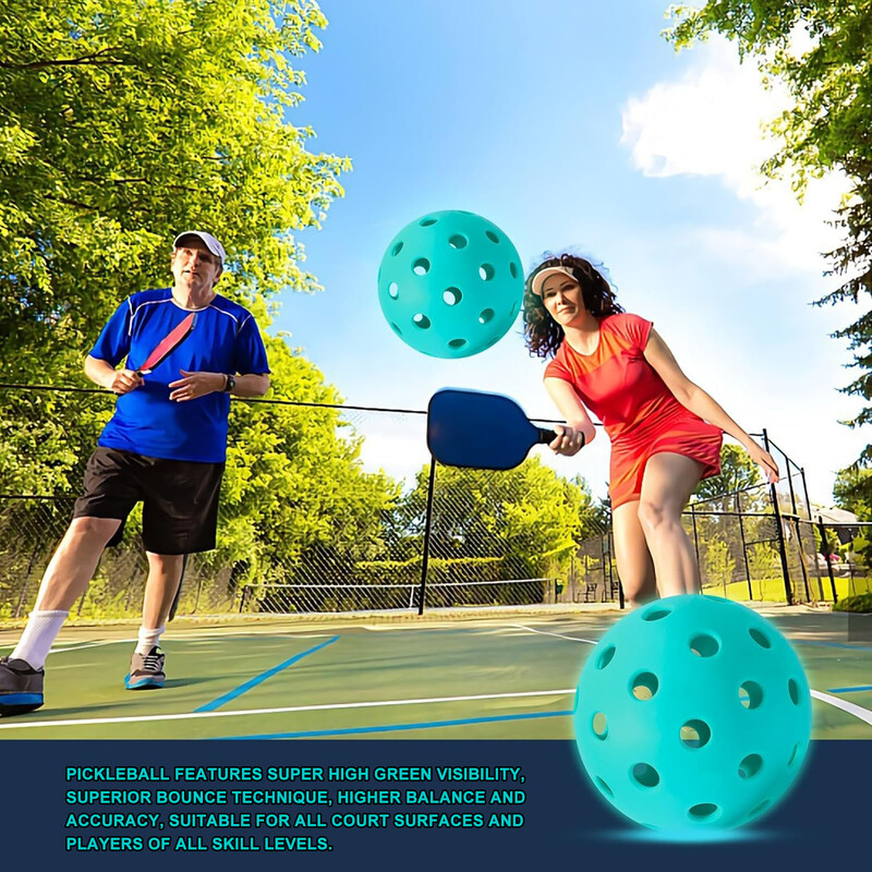 6 pakuotės šviesūs 74 mm marškinėlių kamuoliukai su 40 skylių vidaus lauke, elastingi ir patvarūs pradedantiesiems