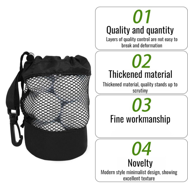 Mrežasta torba za lopticu za golf, jednostrani organizator, torba za tenis, mrežasta torba, torba za uzicu