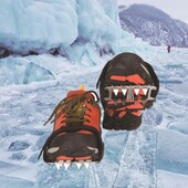 Κάλυμμα παπουτσιών Snow 201 από ανοξείδωτο ατσάλι ανθεκτικό στη φθορά Ελαφρύ, αντιολισθητικό για παπούτσια, ακίδες παπουτσιών 10 κραμπόν δοντιών