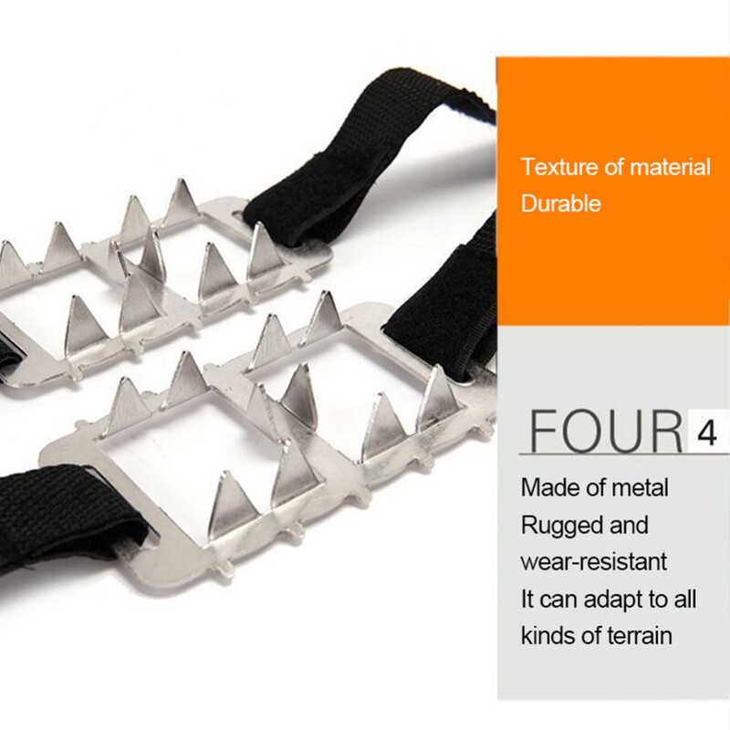 Κάλυμμα παπουτσιών Snow 201 από ανοξείδωτο ατσάλι ανθεκτικό στη φθορά Ελαφρύ, αντιολισθητικό για παπούτσια, ακίδες παπουτσιών 10 κραμπόν δοντιών