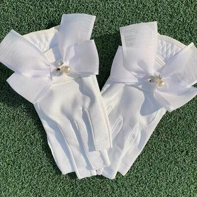 Γάντια γκολφ με ανοιχτά δάχτυλα Lady`s και τα δύο χέρια, αναπνεύσιμα, ανθεκτικά στη φθορά, προμήθειες γκολφ για αριστερά και δεξιά