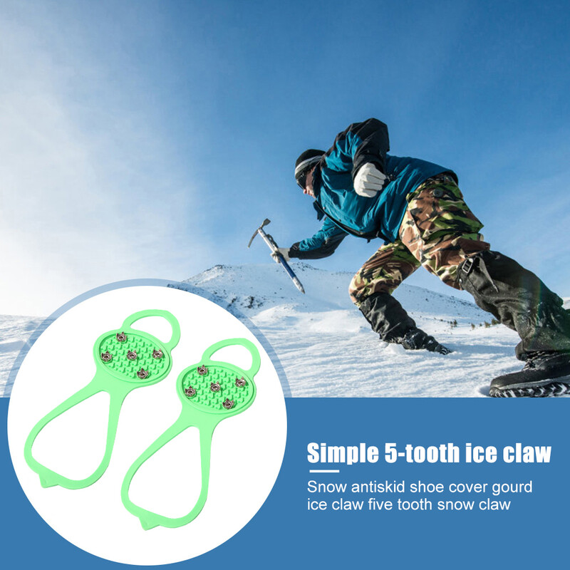 1 pora 5 spygliukų ledo sniego rankenos, traukos fiksatoriai, lengvi vaikiški segtukai, lediniai segtukai.