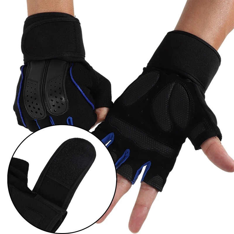 Puspirščio kūno rengybos pirštinės Kultūrizmas Sunkioji atletika Neslidžia hanteliai Treniruotės Sporto salės pirštinės vyrams Moterims