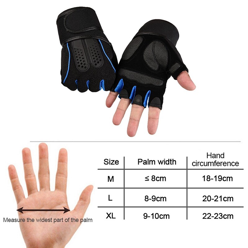 Puspirščio kūno rengybos pirštinės Kultūrizmas Sunkioji atletika Neslidžia hanteliai Treniruotės Sporto salės pirštinės vyrams Moterims