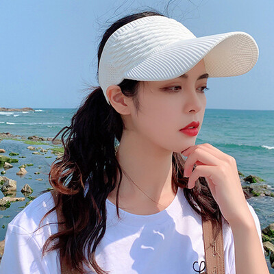 Nova bejzbolska kapa s dugim obodom Ženska ležerna izdubljena prozračna prazna cilindara Proljeće ljeto Sportovi na otvorenom Šešir za plažu
