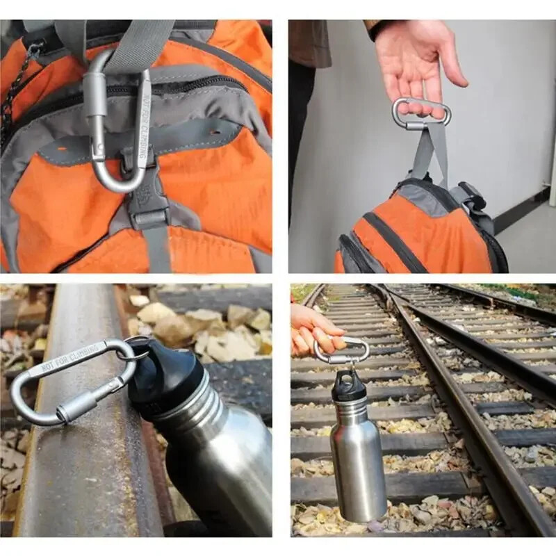 Set karabinera od 4 KOM za ključeve, kampiranje, preživljavanje, EDC, privjesak za ključeve na otvorenom, kopča, aluminijska taktička karibinka, kuka, karabineri