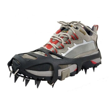 1 Pair 18 Teeth Anti-slip Ice Grips Snow Boot Traction Cleat Spikes Crampon Εργαλείο ασφαλείας χειμερινής αναρρίχησης Αντιολισθητικό κάλυμμα παπουτσιών