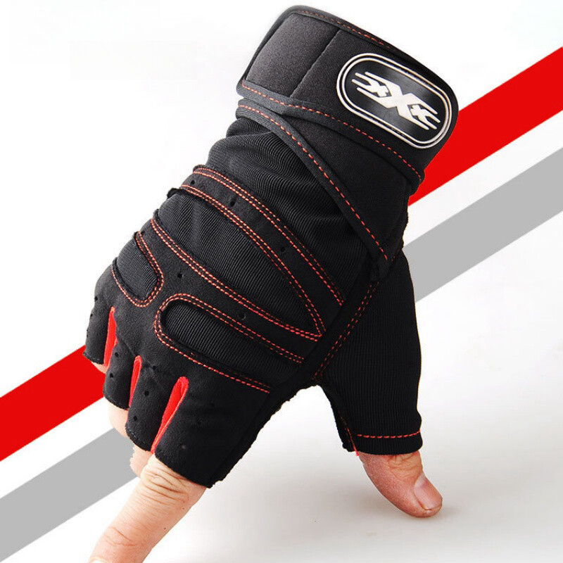 Rukavice na fitness, športové činky, cvičenie na cyklistiku, polprstové rukavice, protišokové, vzpieranie, lezenie, tréning, golf, joga