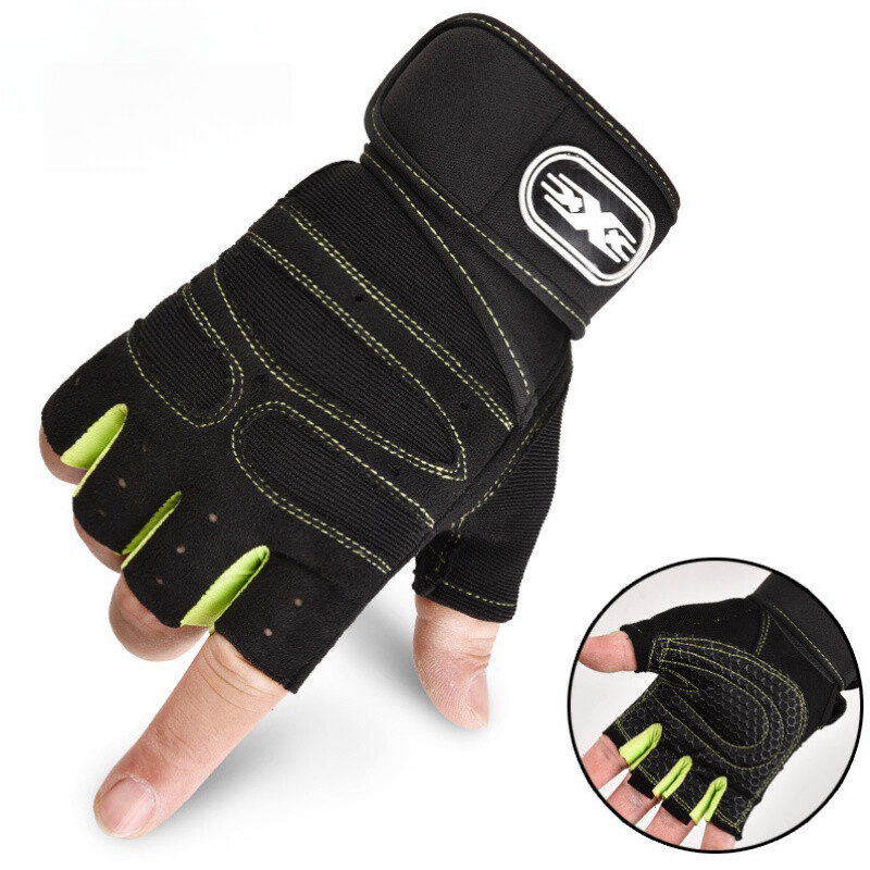 Rukavice na fitness, športové činky, cvičenie na cyklistiku, polprstové rukavice, protišokové, vzpieranie, lezenie, tréning, golf, joga