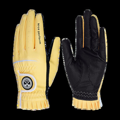 TTYGJ Γάντια Γκολφ Γυναικεία Αριστερά Δεξιά Αναπνεύσιμα Δερμάτινα PU Αντιολισθητικά Γάντια Σχεδίασης με Μοριακά Σπορ