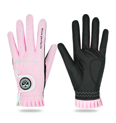 TTYGJ Γάντια Γκολφ Γυναικεία Αριστερά Δεξιά Αναπνεύσιμα Δερμάτινα PU Αντιολισθητικά Γάντια Σχεδίασης με Μοριακά Σπορ