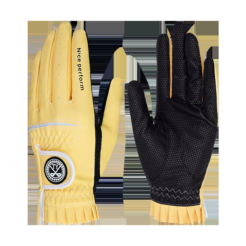 TTYGJ Γάντια Γκολφ Γυναικεία Αριστερά Δεξιά Αναπνεύσιμα Δερμάτινα PU Αντιολισθητικά Γάντια Σχεδίασης με Μοριακά Σπορ