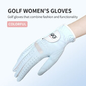 Γυναικεία γάντια γκολφ για κορίτσια Επαγγελματίας 1 Ζεύγος Ροζ Μπλε 2 Χρώματα υφασμάτινο αθλητικό μπαλάκι γκολφ τένις δώρο μπέιζμπολ 1 ζευγάρι