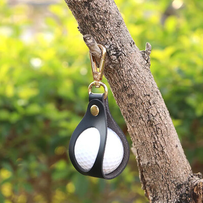 Αθλητική τσάντα γκολφ εξωτερικού χώρου, μέσης κρεμαστή μονόχρωμη δερμάτινη μικρή τσάντα μπάλα, κάλυμμα γκολφ