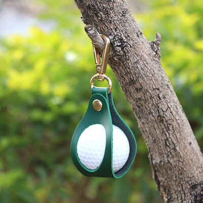 Αθλητική τσάντα γκολφ εξωτερικού χώρου, μέσης κρεμαστή μονόχρωμη δερμάτινη μικρή τσάντα μπάλα, κάλυμμα γκολφ