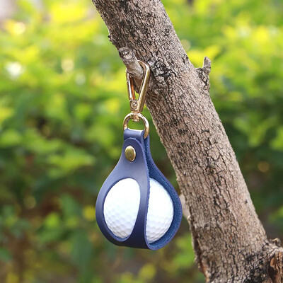 Αθλητική τσάντα γκολφ εξωτερικού χώρου, μέσης κρεμαστή μονόχρωμη δερμάτινη μικρή τσάντα μπάλα, κάλυμμα γκολφ