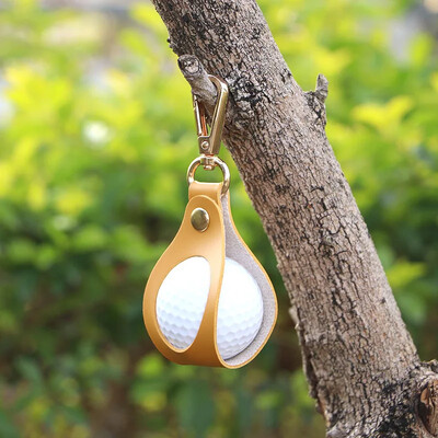 Αθλητική τσάντα γκολφ εξωτερικού χώρου, μέσης κρεμαστή μονόχρωμη δερμάτινη μικρή τσάντα μπάλα, κάλυμμα γκολφ