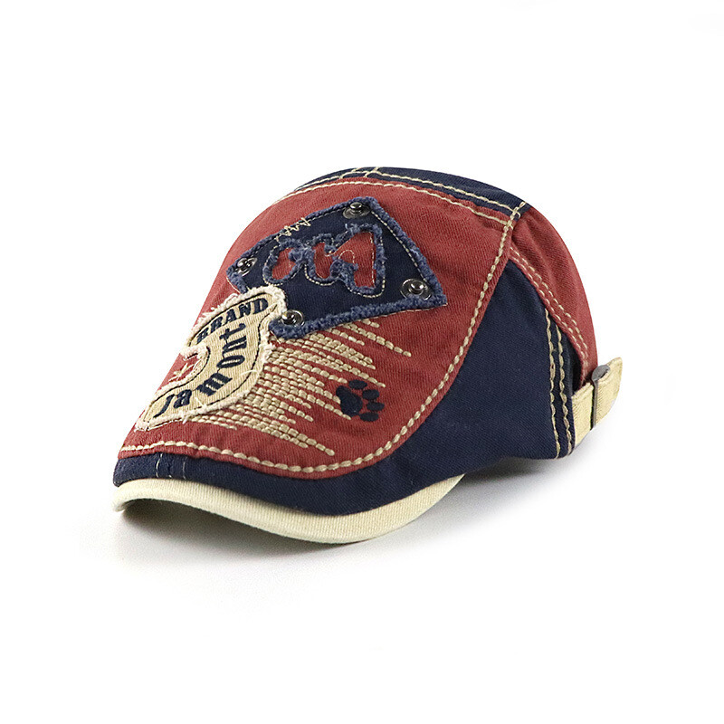 Jamont britų Boinas medvilnė, skalbta vaikiška kepurė Baret berniukams mergaičių kūdikiams tapytojo smailūs akių uždangalai Bere vaikams beretė 52 cm