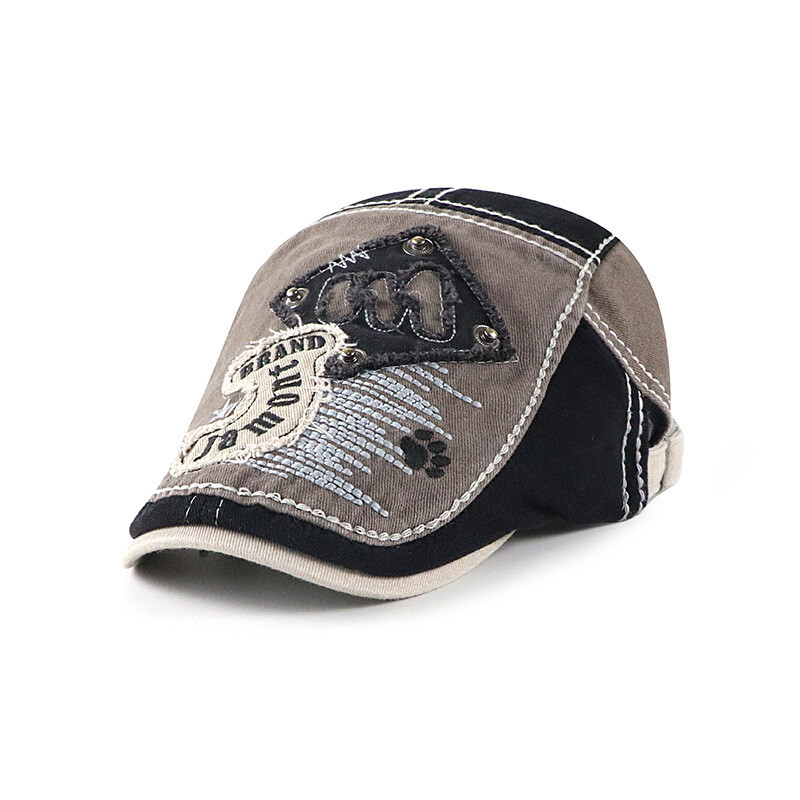 Jamont britų Boinas medvilnė, skalbta vaikiška kepurė Baret berniukams mergaičių kūdikiams tapytojo smailūs akių uždangalai Bere vaikams beretė 52 cm