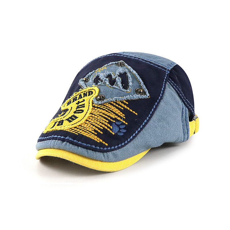 Jamont britų Boinas medvilnė, skalbta vaikiška kepurė Baret berniukams mergaičių kūdikiams tapytojo smailūs akių uždangalai Bere vaikams beretė 52 cm