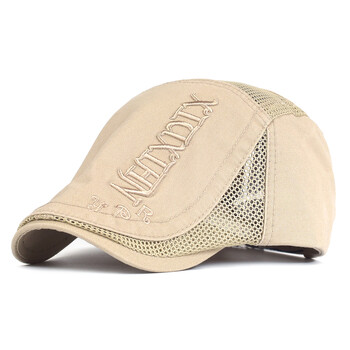 Γράμμα Cotton Newsboy Caps Ανδρικά Διχτυωτό Αναπνεύσιμο Casual Fashion Καπέλο Μπερέ γκολφ Driving Cabbie Καπέλο Flat Ivy Cap Άνοιξη Καλοκαίρι