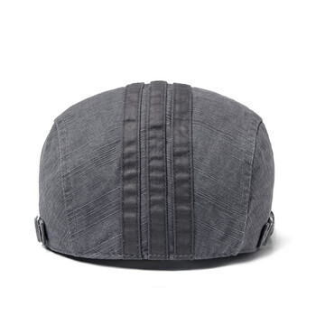 CNTANG New Men Beret Fashion Κέντημα Επίπεδο Καπάκι Καλοκαιρινό γείσο για Αντρική Μόδα Vintage Βαμβακερά Casual Berets Ρυθμιζόμενα