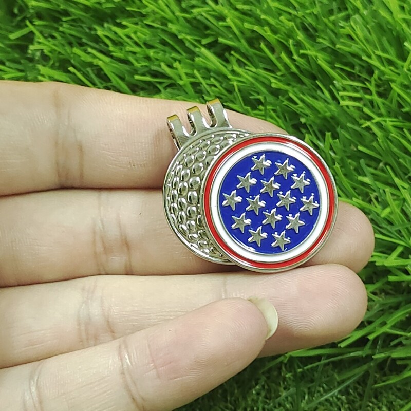 Magnetski marker za golf lopticu Stezaljka za golf šešir Kape za golf od nehrđajućeg čelika Stezaljka Oznaka položaja loptice za dodatke za golf Pomagala za vježbanje