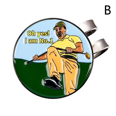 Smiješna kopča za šešir za golf, magnetska kopča za markere za loptice, bejzbolska kapa, dekor za sportove na otvorenom, metalni rever, nakit za ljubitelje golfa