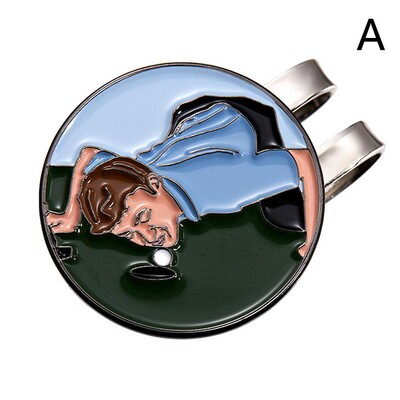 Smiješna kopča za šešir za golf, magnetska kopča za markere za loptice, bejzbolska kapa, dekor za sportove na otvorenom, metalni rever, nakit za ljubitelje golfa