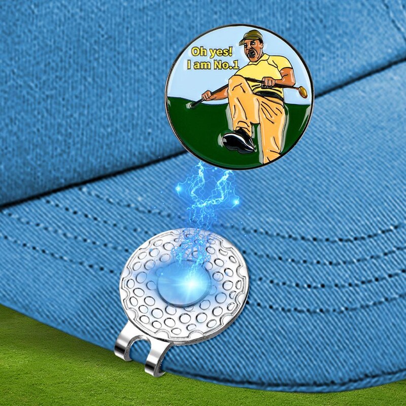 Smiješna kopča za šešir za golf, magnetska kopča za markere za loptice, bejzbolska kapa, dekor za sportove na otvorenom, metalni rever, nakit za ljubitelje golfa
