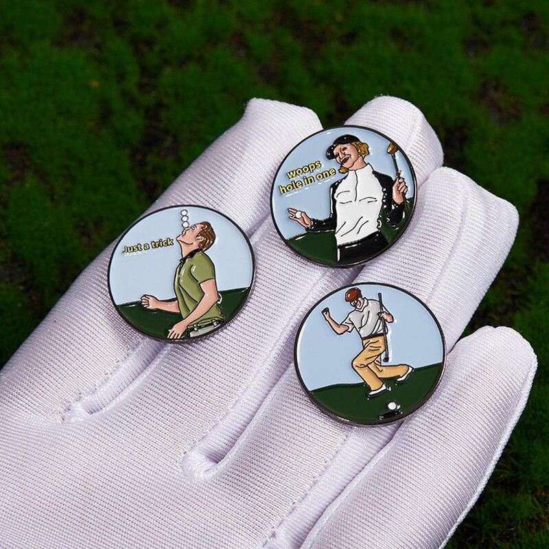 Smiješna kopča za šešir za golf, magnetska kopča za markere za loptice, bejzbolska kapa, dekor za sportove na otvorenom, metalni rever, nakit za ljubitelje golfa