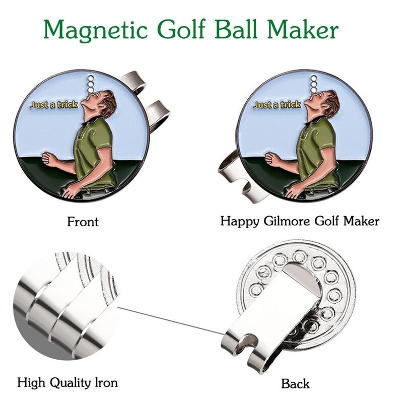 Smiješna kopča za šešir za golf, magnetska kopča za markere za loptice, bejzbolska kapa, dekor za sportove na otvorenom, metalni rever, nakit za ljubitelje golfa
