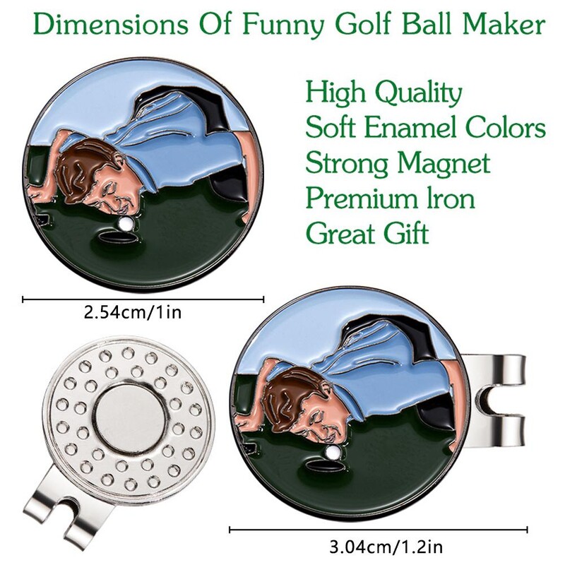 Smiješna kopča za šešir za golf, magnetska kopča za markere za loptice, bejzbolska kapa, dekor za sportove na otvorenom, metalni rever, nakit za ljubitelje golfa